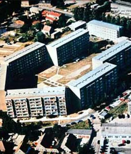 Luftaufnahme Wohnungsbau-Siedlung in Röbel