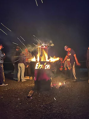 Feuerschale 5. Enke Impulscamp am Nürburgring