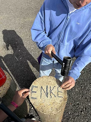 Nagelblock auf dem 5. Enke Impulscamp am Nürburgring