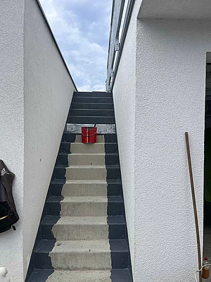 mit Enkolan bearbeitete Treppe