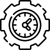 Effiziente & einfache Verarbeitung Enke-Icon Zeitmanagement in schwarz
