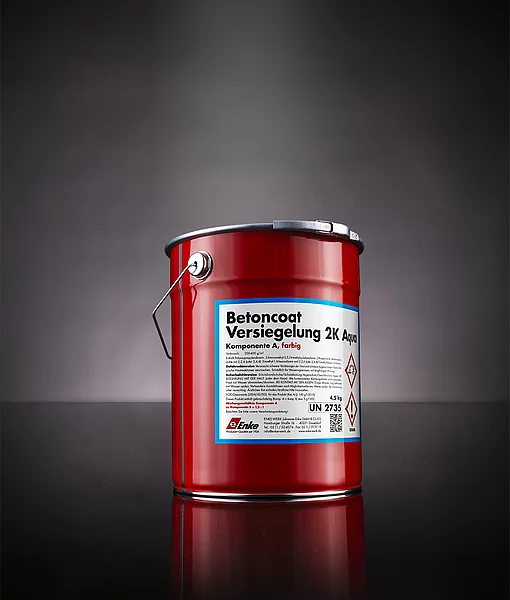 Gebindeeimer Enke Betoncoat Versiegelung 2K Aqua farbig 4,5kg