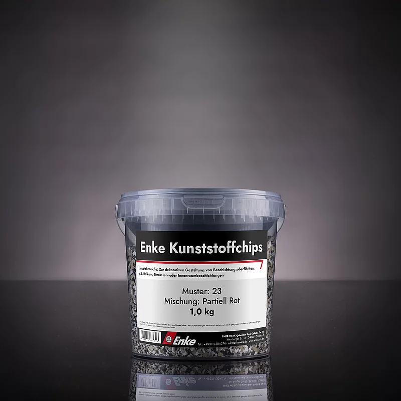 Enke Kunststoffchips im Behälter
