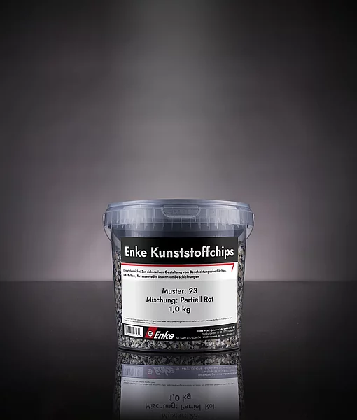 Enke Kunststoffchips im Behälter